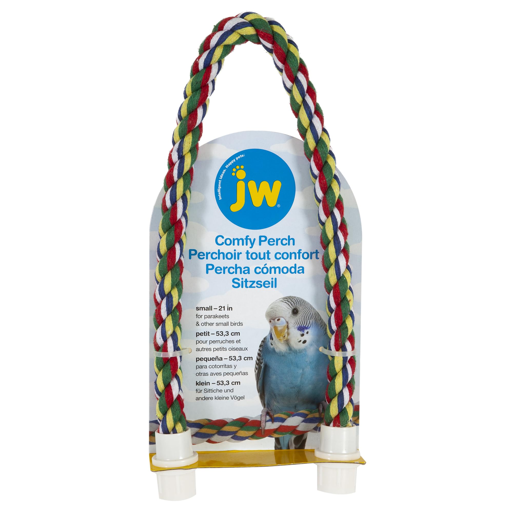 JW Pet Comfy Perch For Birds Flexible Multi-color Rope
