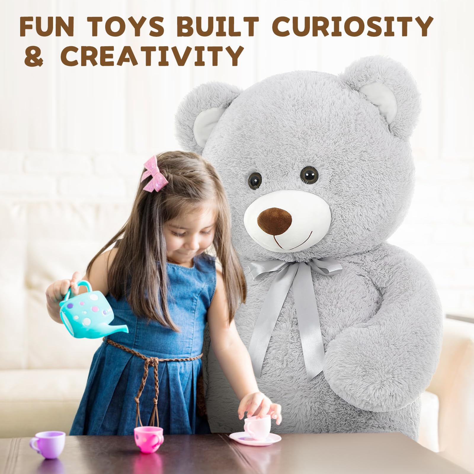 Amazon.com: MorisMos Giant Teddy Bear Stuffed Animal, 51in