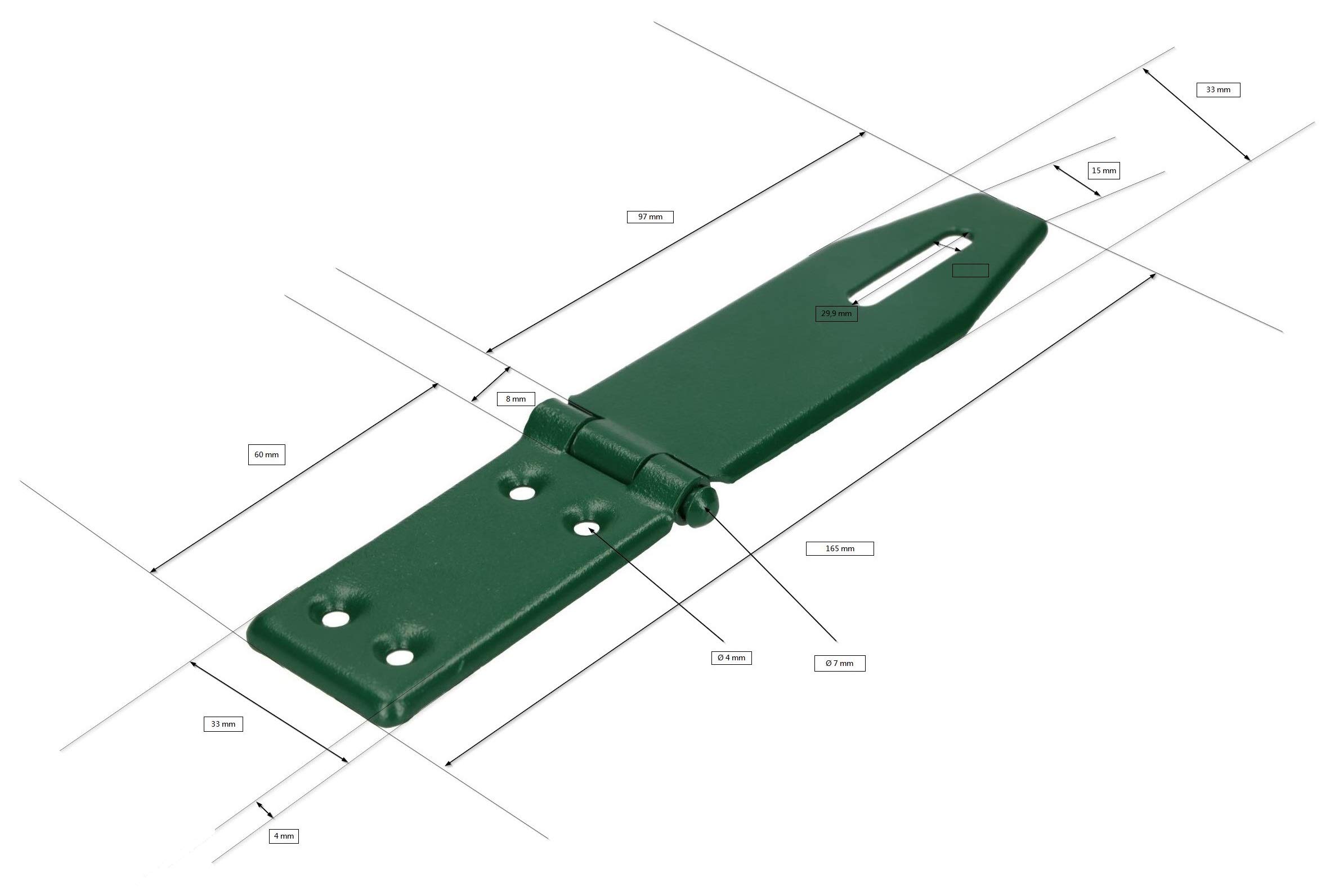 Portacandados KOTARBAU 165 Mm | Con Candado Y 3 Llaves Incluidos | Protección Robusta Para Puertas Y Verjas