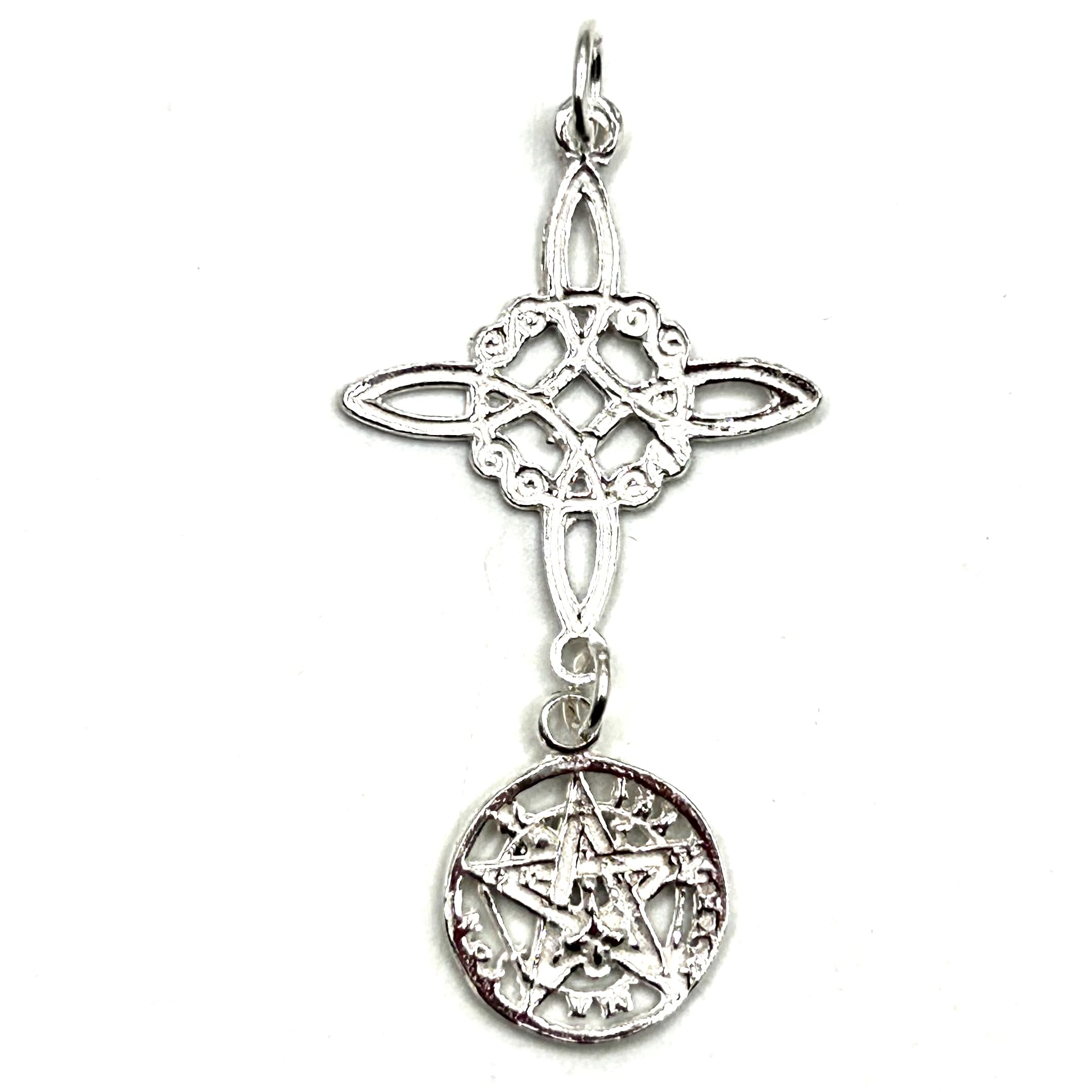 MASBARATA DOBLE PROTECCION NUDO DE BRUJA CON TETRAGRAMATON EN PLATA DE LEY