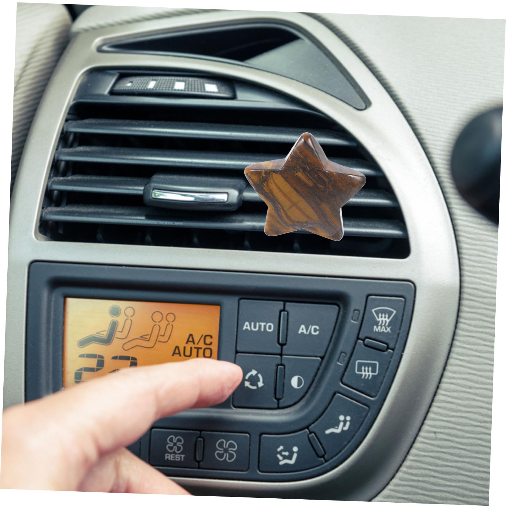 SOLUSTRE 8stücke Auto Lüftung Clips Mond Und Stern Kristall Ornamente Für Auto Dekorative Luftauslass Clips Für Aromatherapie Und Stilvolle Innenausstattung