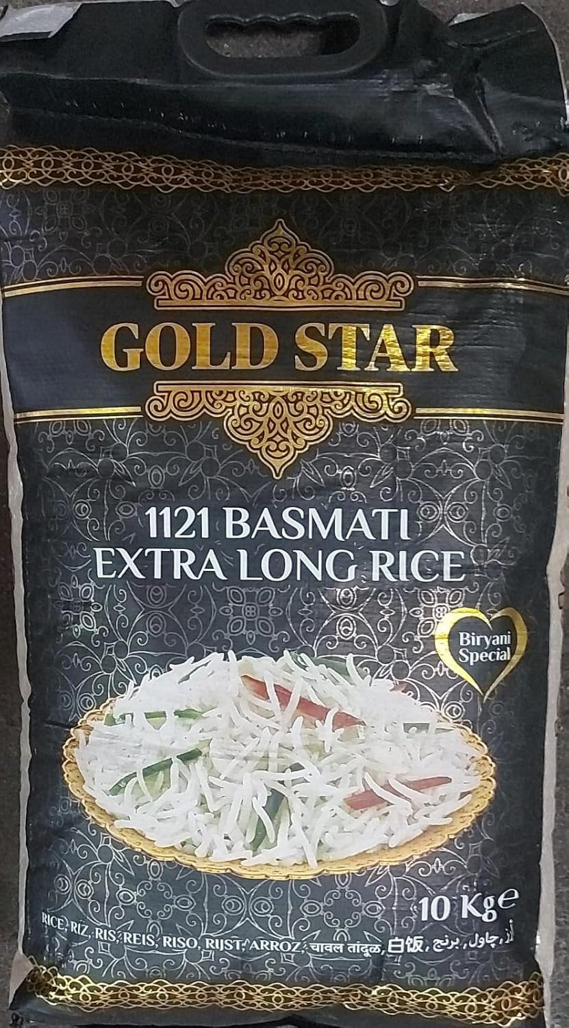 Gold Star 1121 ekstra ryż długoziarnisty Basmati Biryani Ries 1 x 10 kg