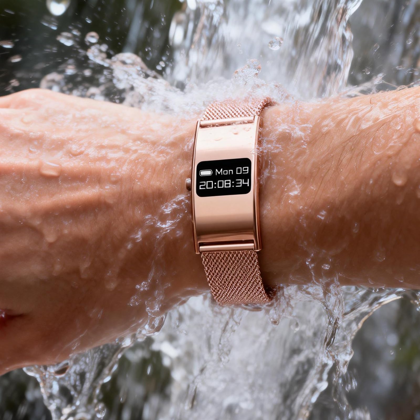 Rastreador de fitness ultrafino con 100 modos de ejercicio, resistencia al agua de 100 metros y monitoreo de salud para estilos de vida activos para correr, natación, ciclismo (negro)
