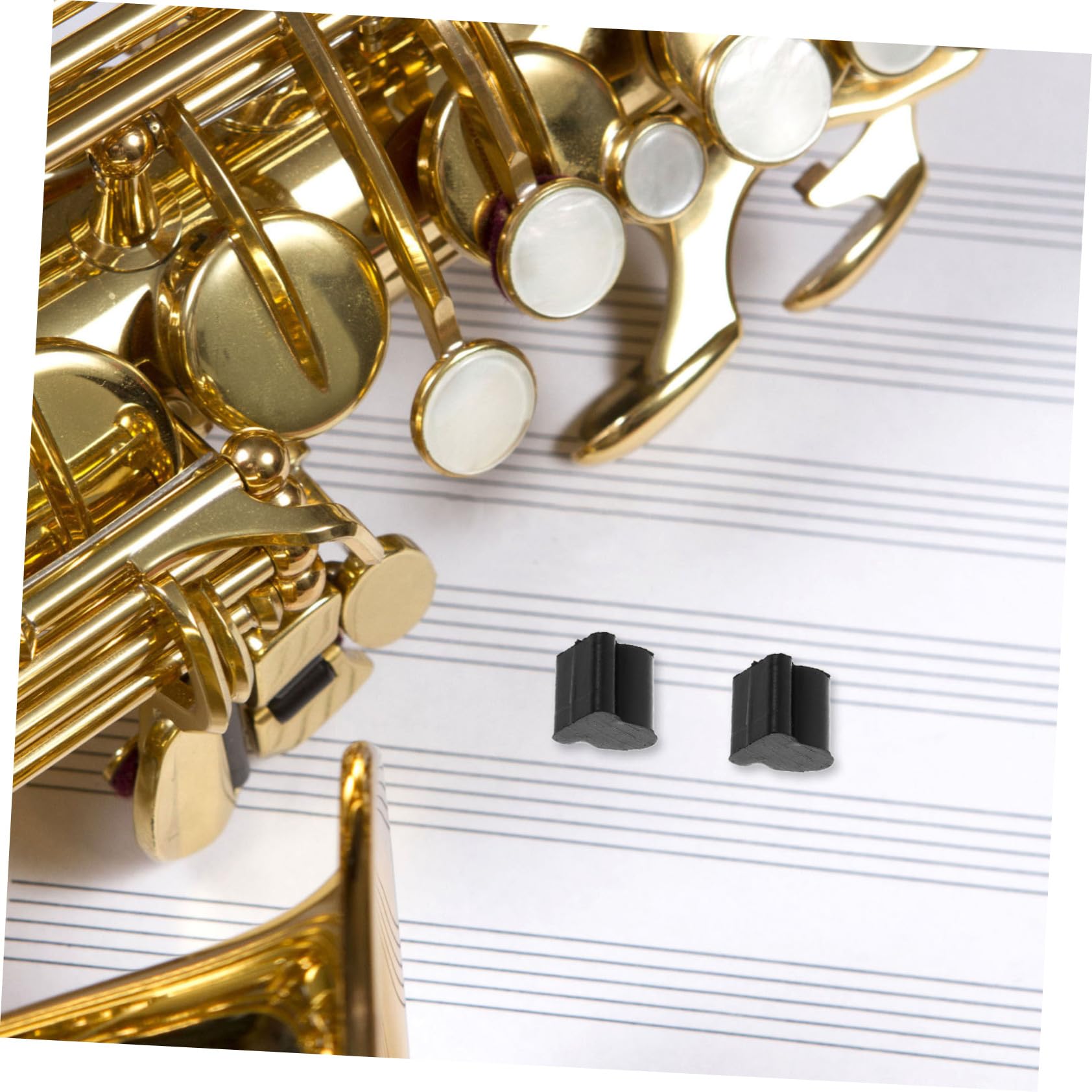 SUPVOX 10 Pcs Tampons en Caoutchouc Noir pour Piston de Cor D'harmonie, Absorption de Choc et Fonctionnement Fluide, Accessoires pour Trombone et Instruments en Cuivre