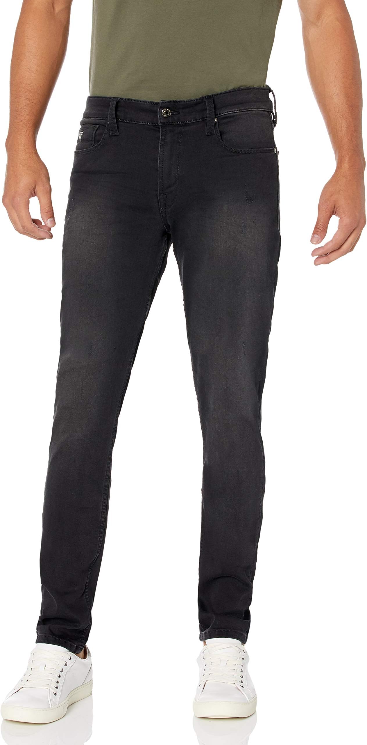 Men's Mid Rise Slim Fit Tapered Leg Jean