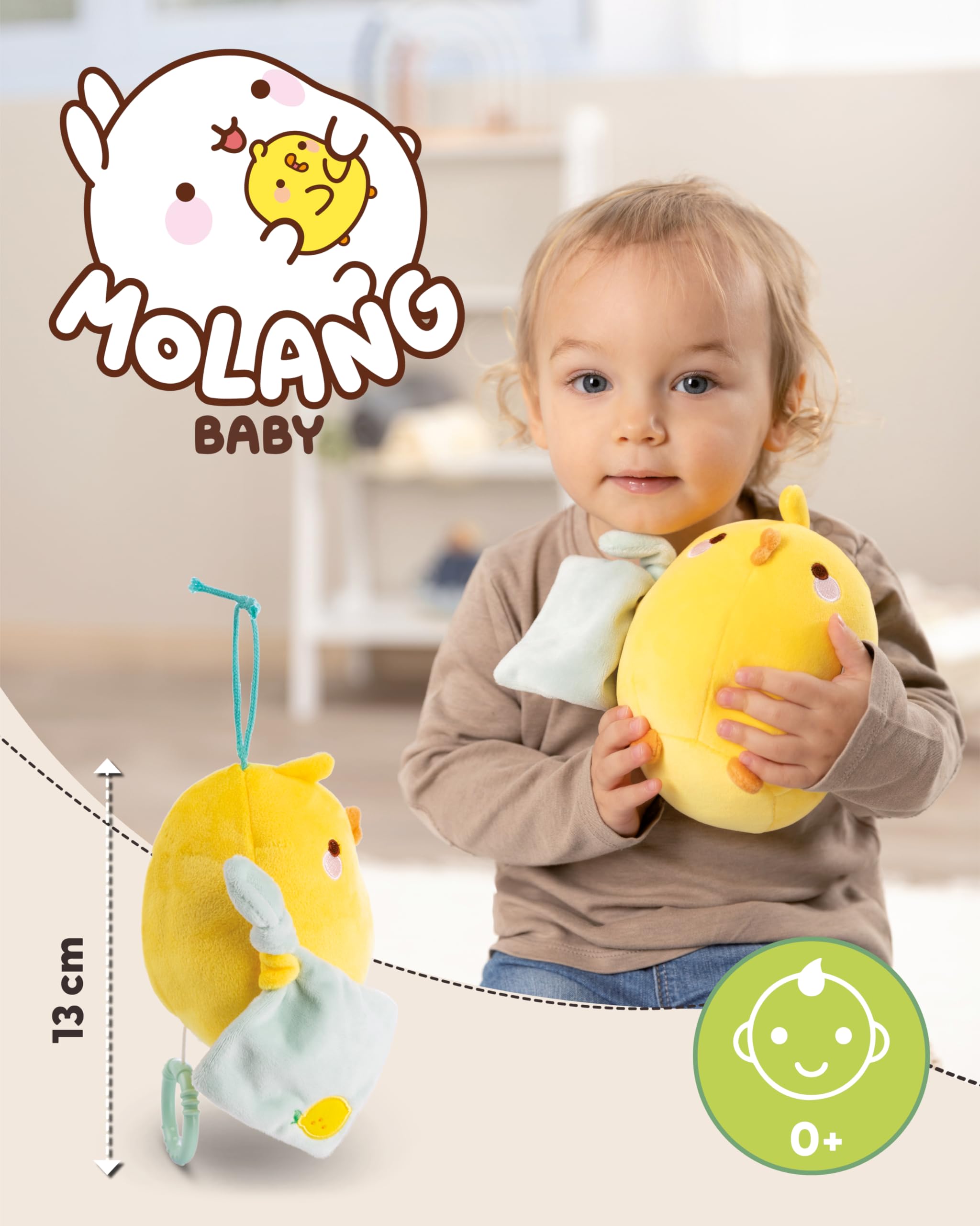 NICI Music box Piu Piu 13cm yellow - Cuddly toy for babies and toddlers to grab cuddle, discover and fall asleep with - 49476 - Image 2