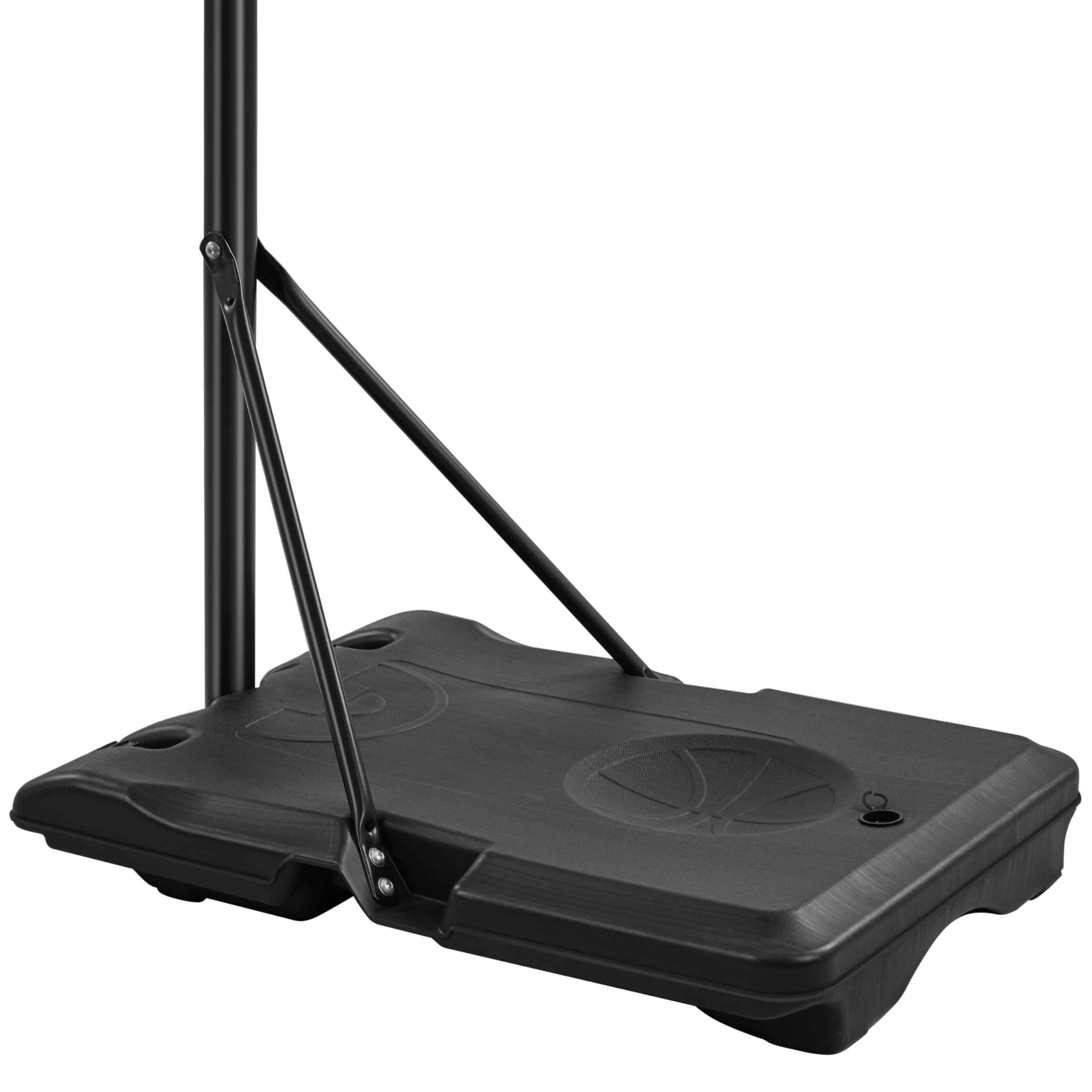 Yaheetech Panier de Basket Réglable en Hauteur de 182 à 215 cm, avec roulettes, Base de Lestage Panneau et Arrière Solide, Extérieur/Intérieur, pour Enfants et Jeunes