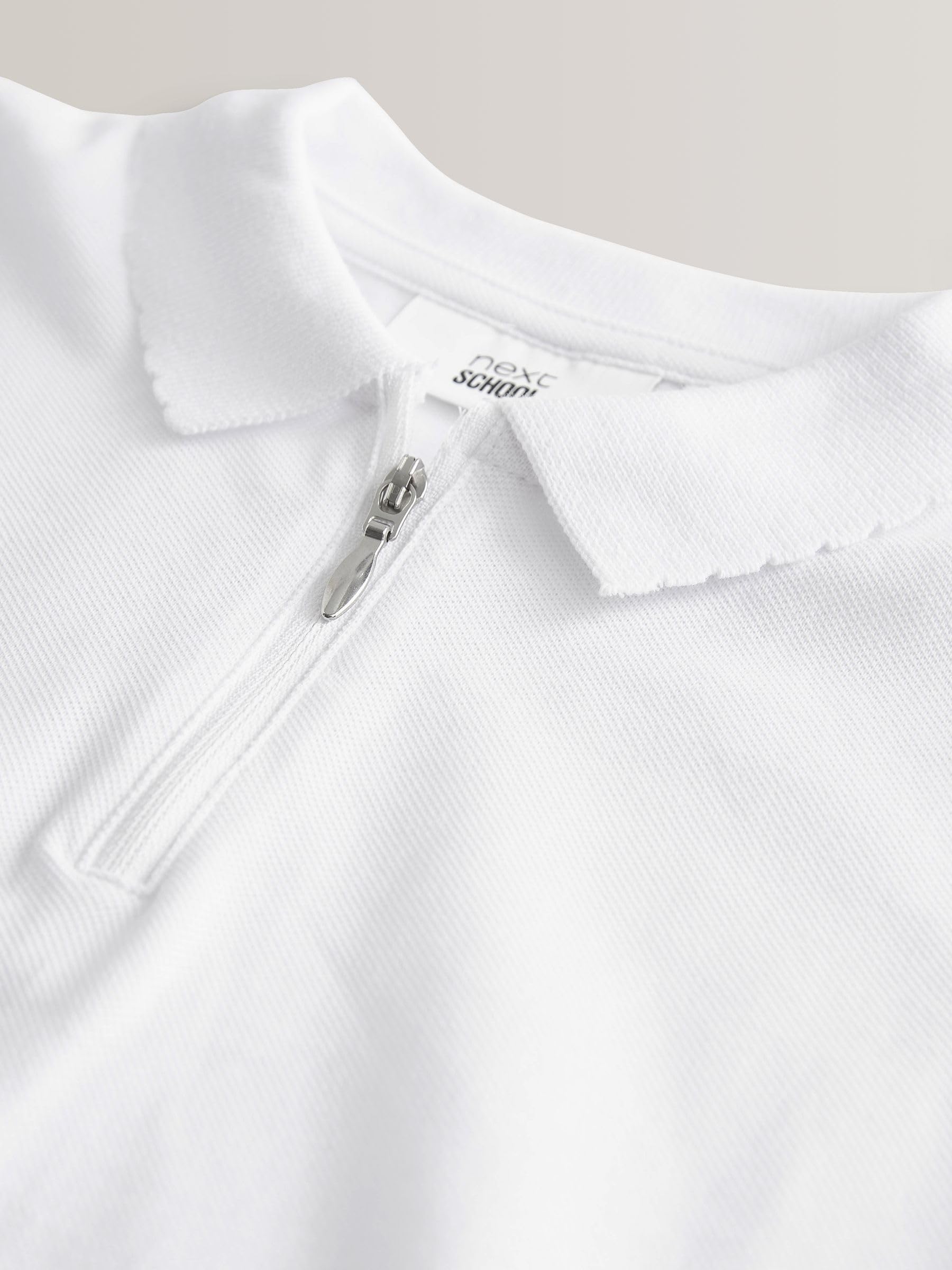 NEXT Fille Polo zippé, Lot de 2 Blanc 10 Ans