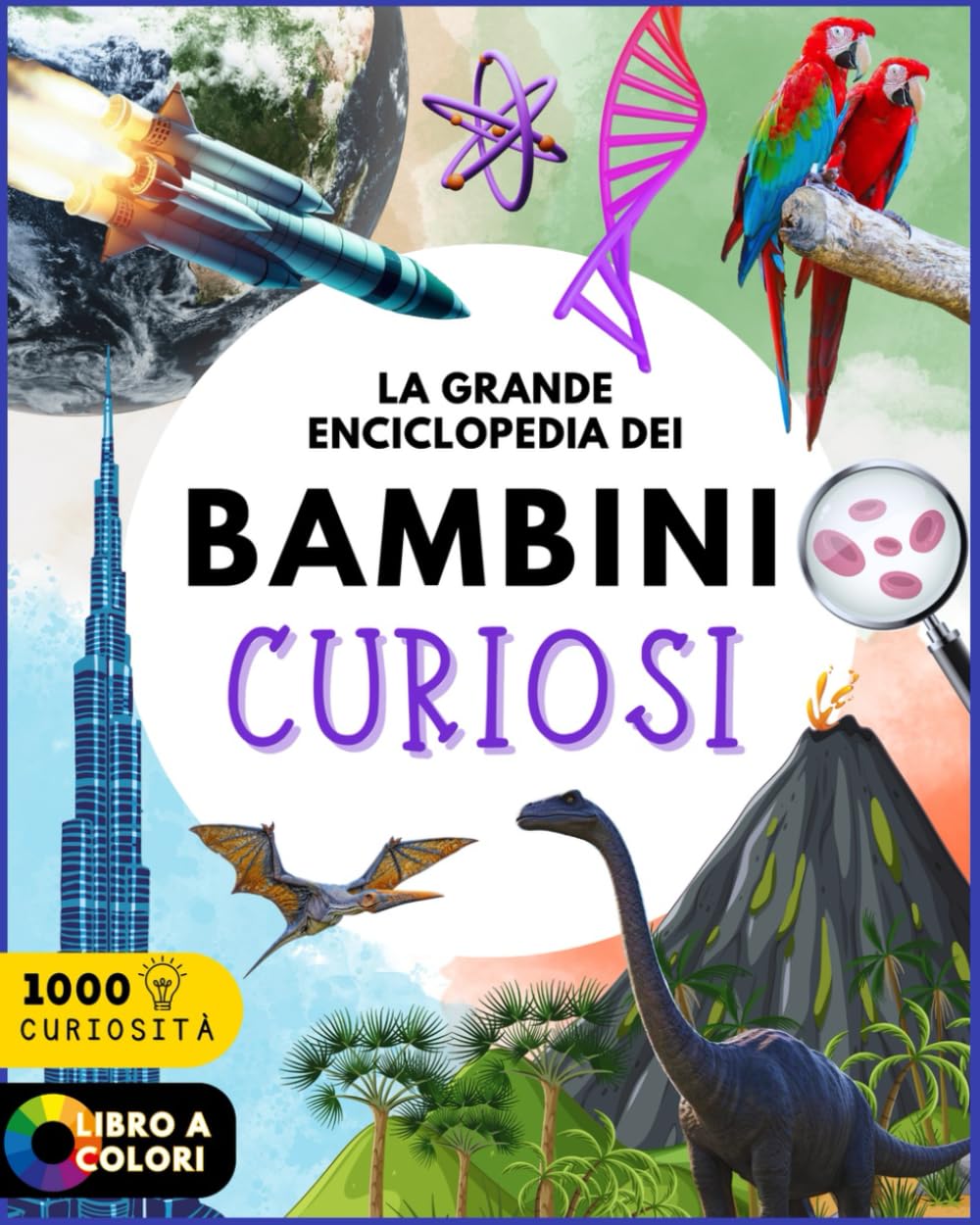 LA GRANDE ENCICLOPEDIA DEI BAMBINI CURIOSI (6-12 ANNI): Alla scoperta del mondo tra scienza, geografia, animali e 1000 Curiosità per imparare divertendosi - Un libro educativo che stimola la mente.
