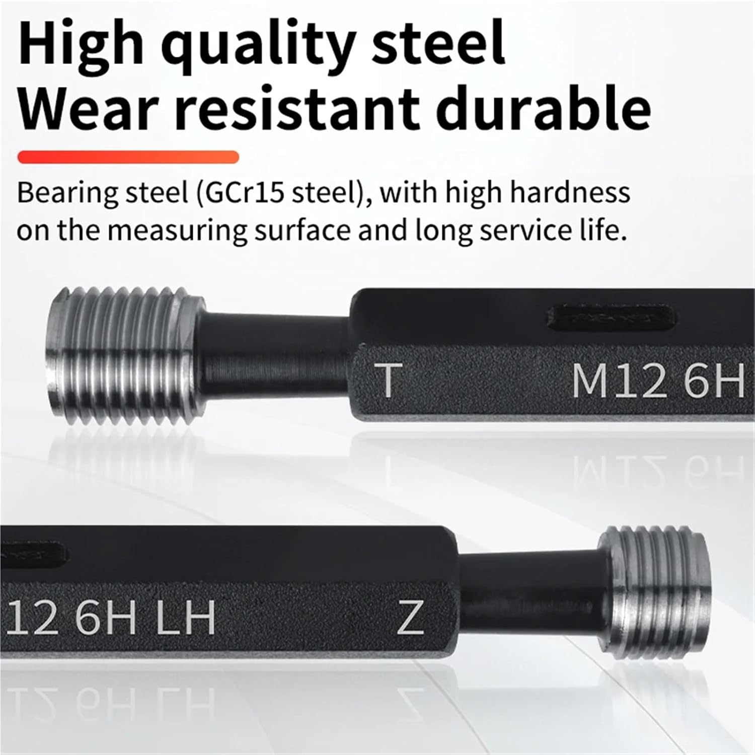 1PCS 6H M2 LH-M16 LH Steel Thread Gauge Metric Fine Left Tooth Thread GaugeX0.25/0.4/0.45/0.5/0.6/0.7/0.75/0.8/1.0/1.25/1.5(Yellow)