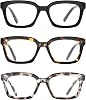 Oprah Style Reading Glasses for men women Square Blue Light Blocking Computer Reader