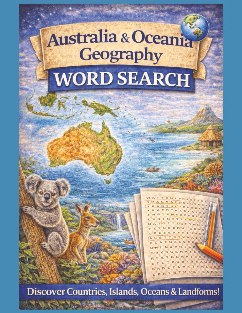 Australia & Oceania Geography Word Search: Countries, Islands, Oceans & Landforms — 55 Large Print Australia & Oceania Geography Word Search Puzzles ... Explore The World One Word At A Time.)