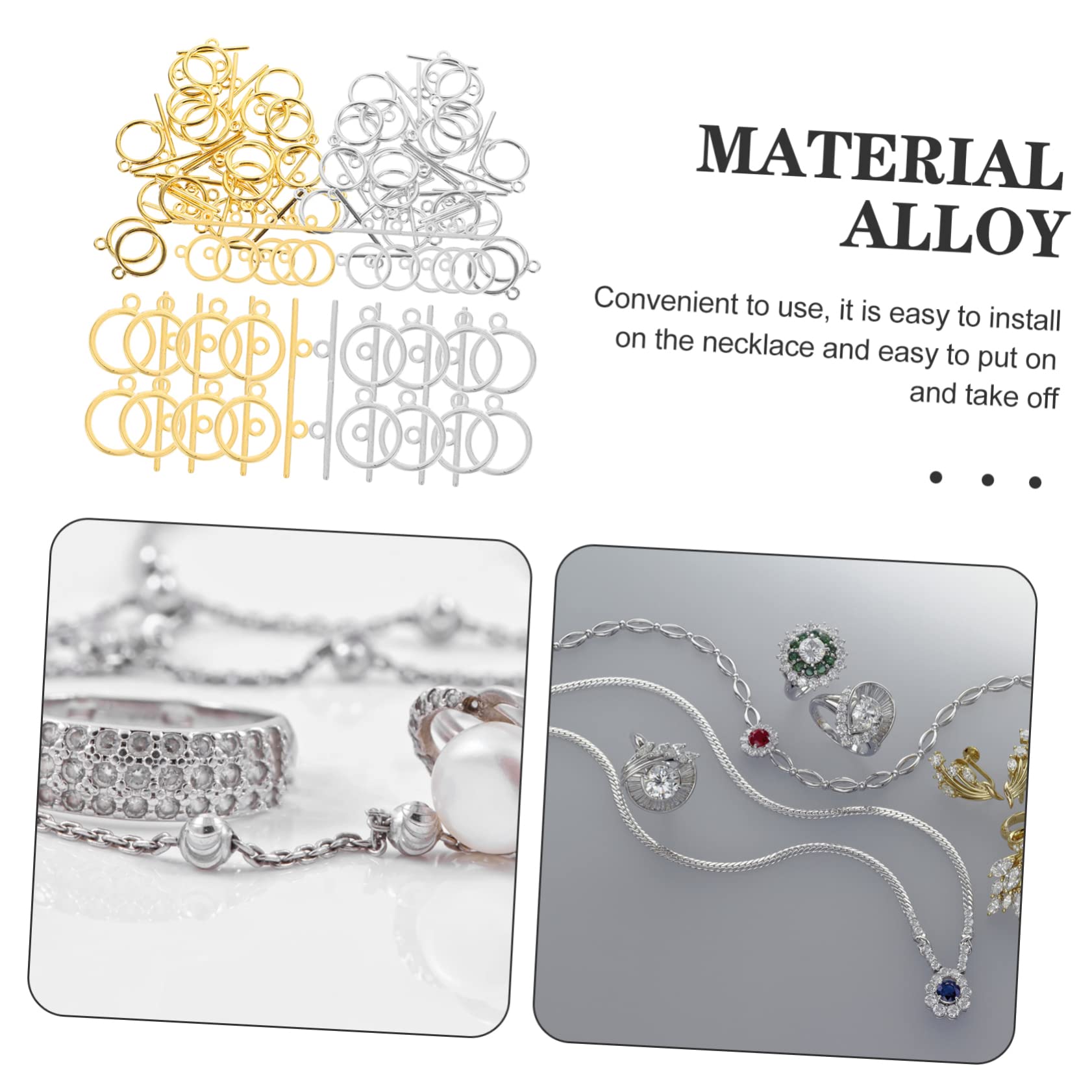 Lurrose 360sets Chiusure Per Bracciali e Collane Facili Da Installare Adatte Per Creazioni Fai Te e Decorazioni Eleganti