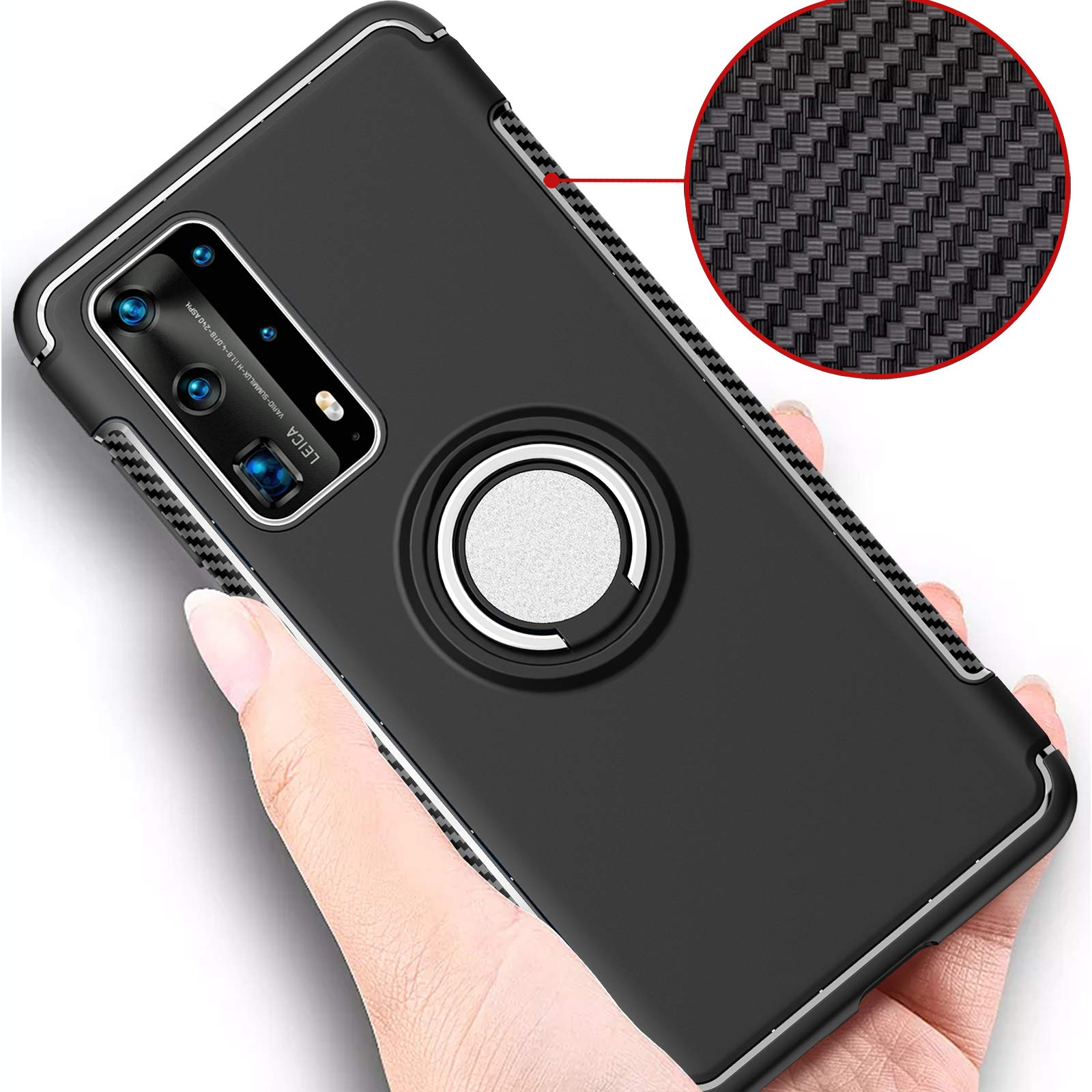 COVER TRASPARENTE + PELLICOLA VETRO TEMPERATO PER HUAWEI P40 PRO