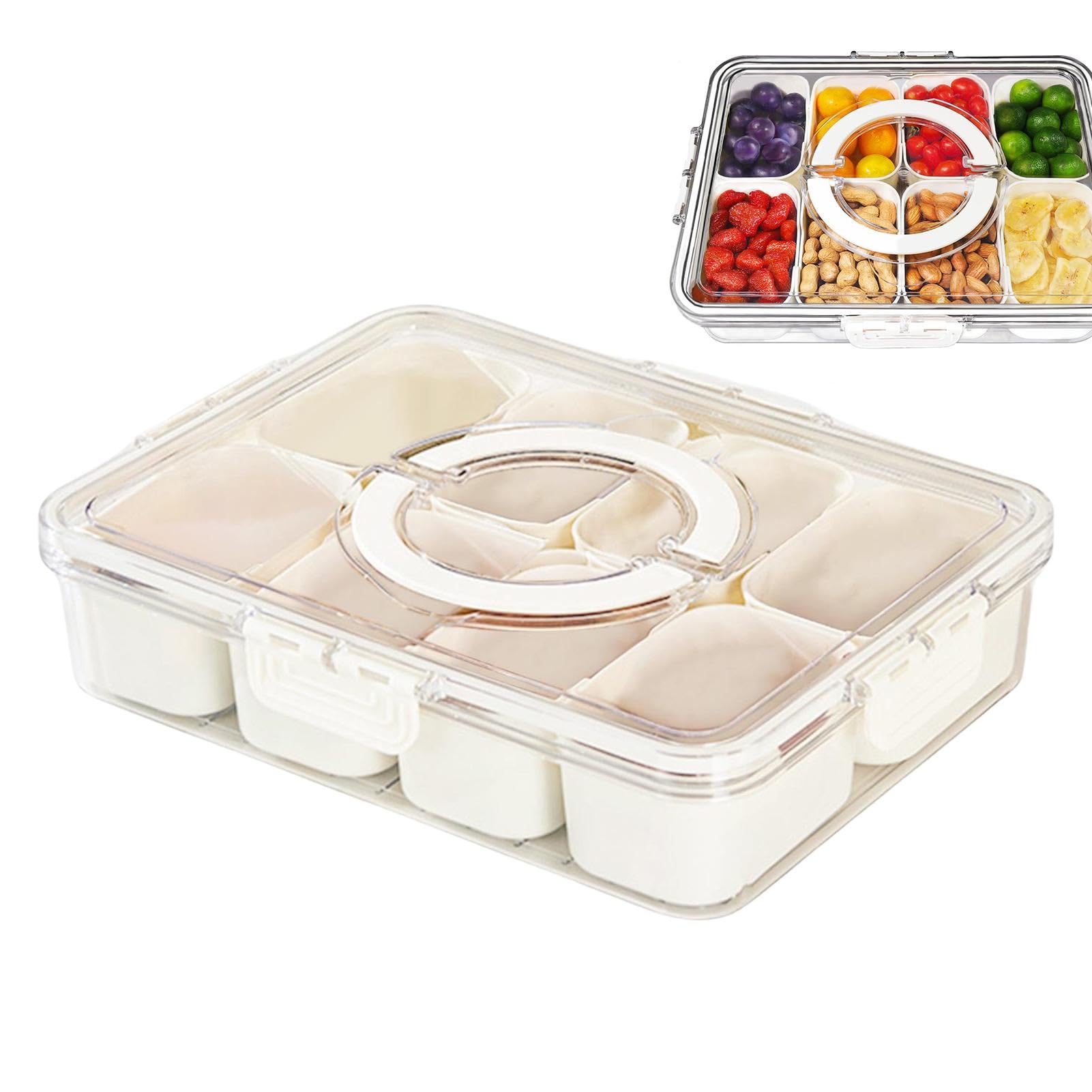 Snack Box a 8 scomparti, a lunga durata, vassoio per frutta e dolcetti, ideale per cani e gatti, soluzione durevole per riporre snack