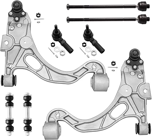 Miniatura 598 de Detroit Axle - Kit de brazos de control de extremo delantero RWD para Dodge Ram 03-06 2500 3500, 2 brazos de control superior con rótula 2 varillas