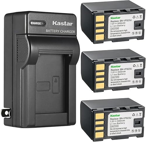 Miniatura 7 de Kastar Paquete de 2 baterías y cargador de pared AC de repuesto para JVC BN-VF808 BN-VF808U BN-VF815 BN-VF815U BN-VF823 BN-VF823U BN-VF915 BN-VF915U