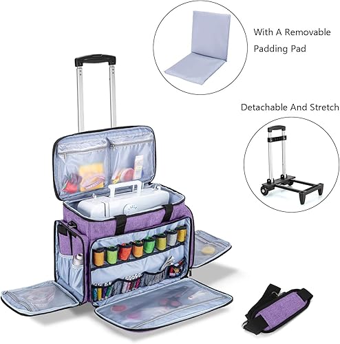 Miniatura 2 de Luxja - Bolsa para máquina de coser portátil, compatible con la mayoría de las máquinas Singer