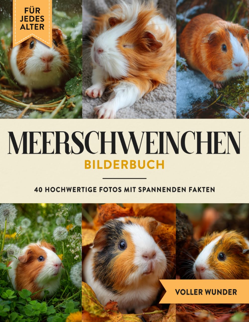 Meerschweinchen Bilderbuch: 40 Bilder & Fakten | Meerschweinchenbuch als Geschenk für Kinder & Erwachsene