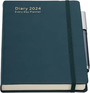 Agenda Journalier 2026 Star Note - Format A4 - 1 Page Par Jour - Couverture Rigide Rose - Avec Ruban Marque-Page