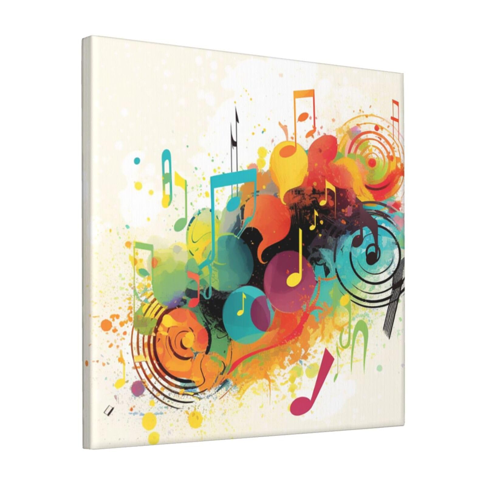 KLOPH Abstract Music Themed Canvas Wall Art for Living Room 12"x12" Modern Artwork Painting for Bathroom Hanging Canvas Prints Aesthetic Wallart for Bedroom Kitchen Office Wall Decor