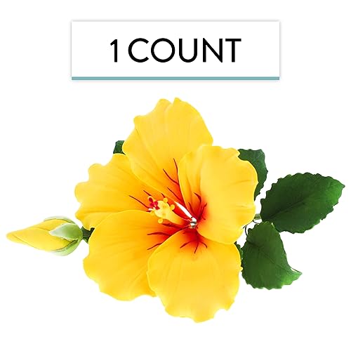 Miniatura 10 de Global Sugar Art Chef Alan Tetreault - Aerosol de flores para pastel de azúcar de hibisco, flor roja hawaiana grande, 1 unidad