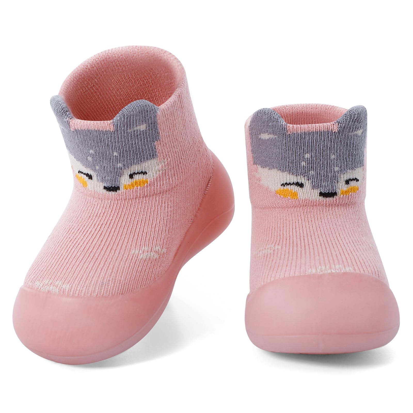 MASOCIO Baby Boys Girls Sock Shoes Toddler First Walking Shoes Soft Rubber Sole Non Slip Sock Shoes