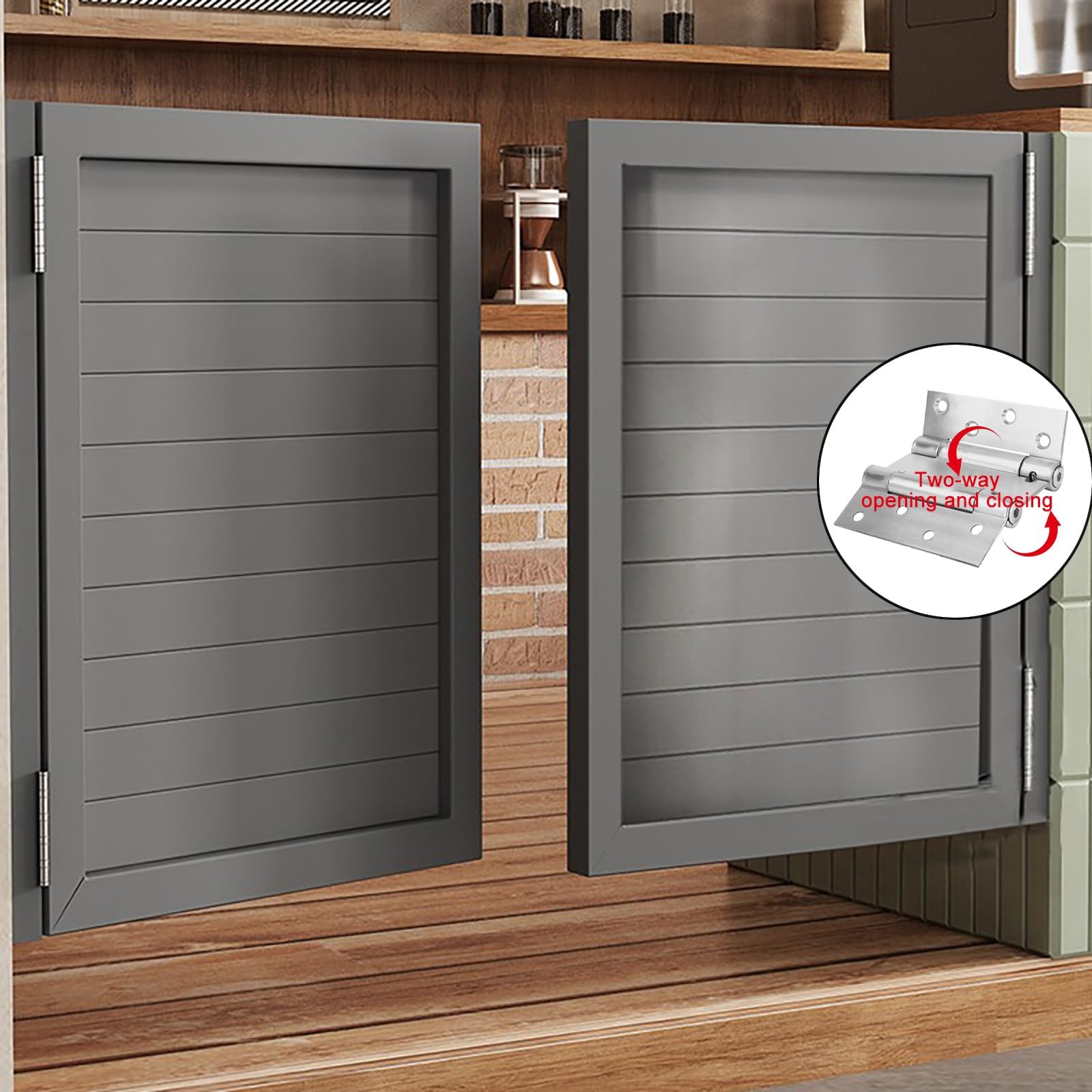 Porta A Mezza Vita Caffè Bar Saloon Door Con Cerniere Porta Saloon Legno Cucina Ristorante Partizione, Per Cucina, Negozio, Divisorio D'ingresso, Pub, Finitura Verniciata(120x90cm/47.2x35.4in)