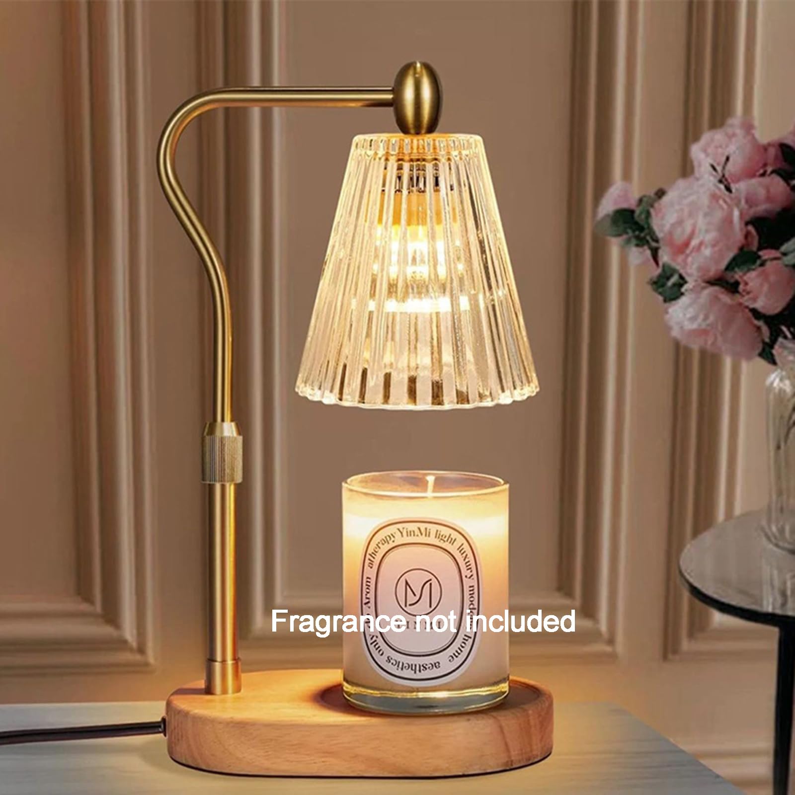 Lampe chauffante à bougie avec minuterie, sans flamme et parfumée