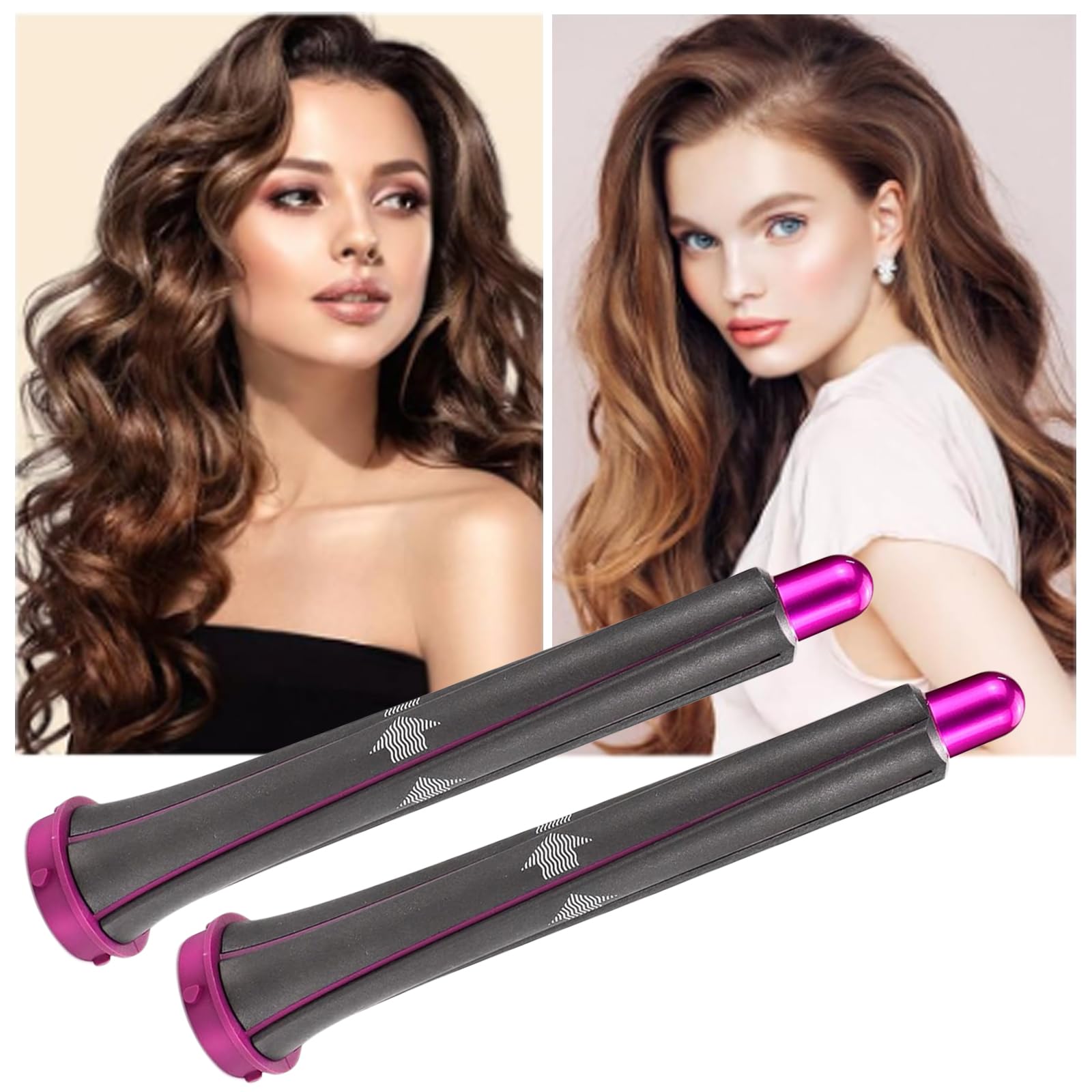 Airwrap Zubehör für Dyson 20 mm, 1 Paar Lange Lockenstab Barrels Aufsatz für Dyson Airwrap Styler HS05 HS01, Professionelles Lange Lockenwickler Werkzeug, Lockenfässer Befestigungsteile.