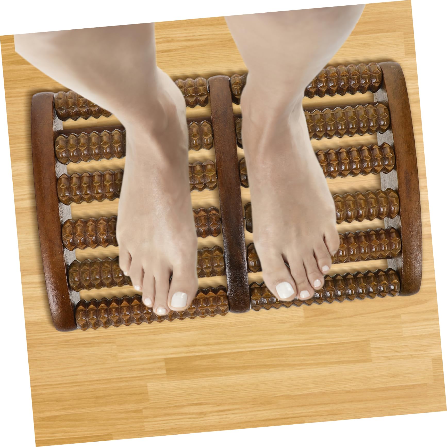 Rullo Massaggiante per Piedi in Legno Colore Coffee