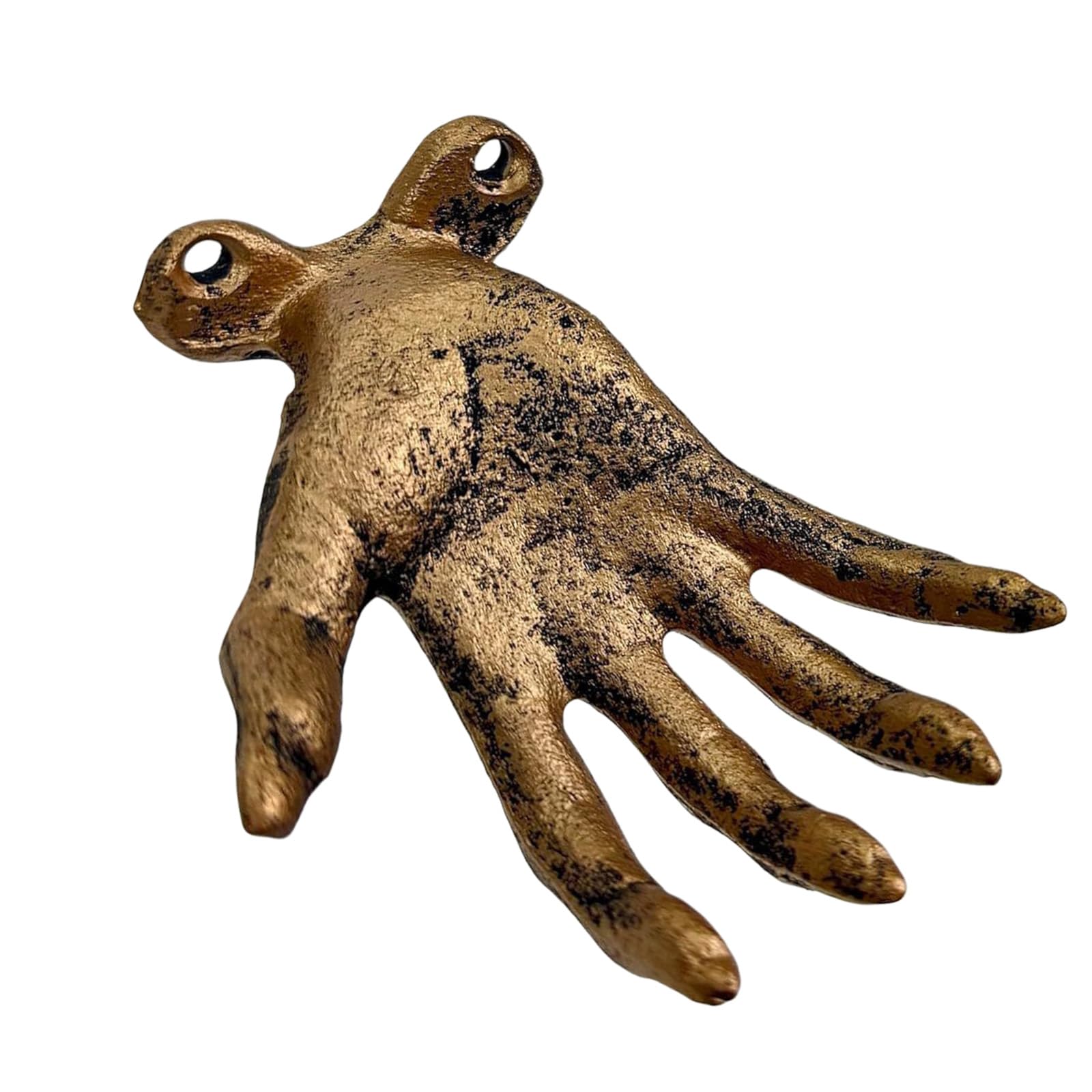 Qusinfc Antiqued Distressed Finish Resin Witch Hand Wall Mounted Hook for Haunting House Halloween Themed Interior Decoration Scary Hand Wall Hook