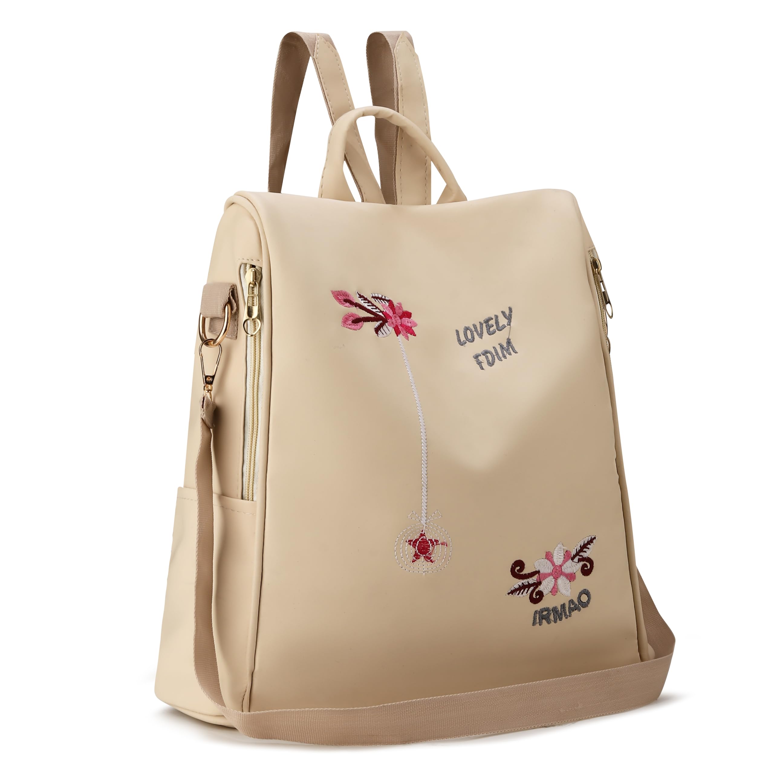 irmao Women’s PU Leather Backpack | Stylish Office & Travel Backpack for Girls & Ladies | Water-Resistant | Backpack for women (IR_004)-picture-39