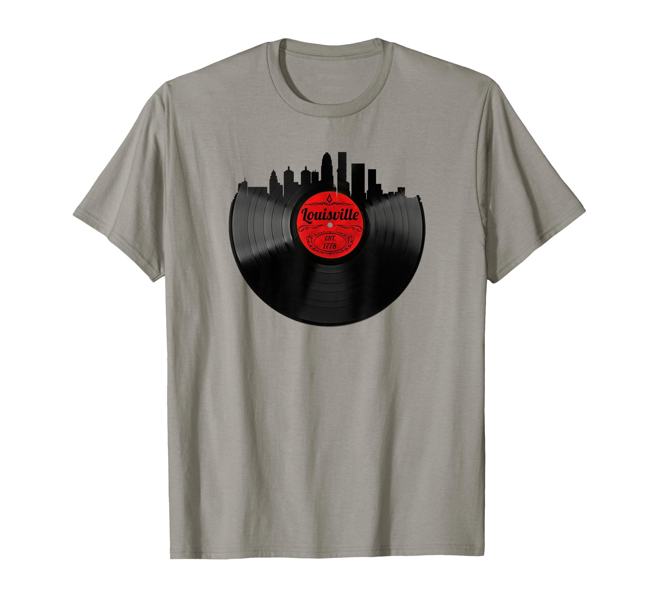 Louisville Kentucky Shirt Vintage Skyline Vinyl Record Tee T-Shirt