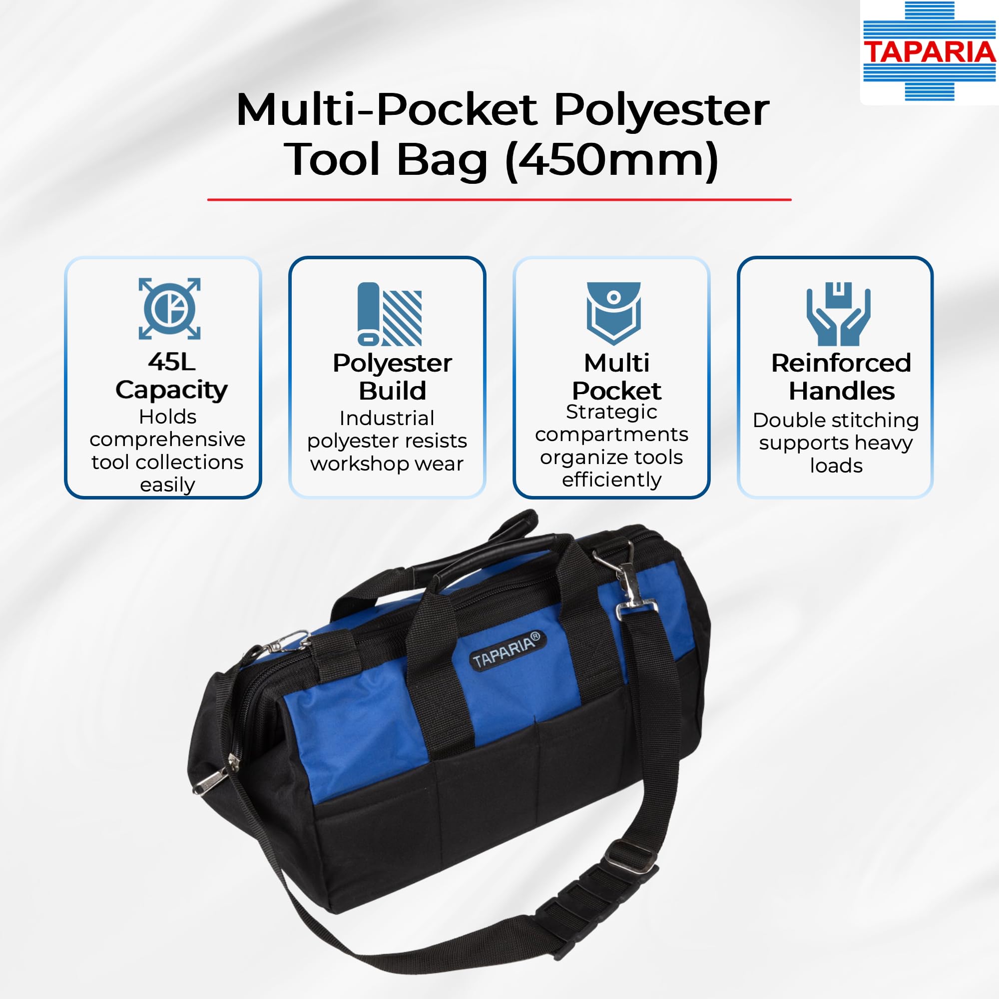 Taparia Tool Bag (TB 18) Storage for all types of products, Water