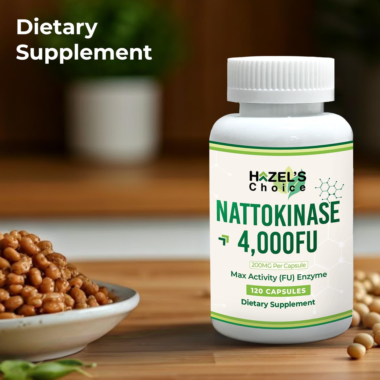 HAZEL'S Choice Nattokinase 4,000 FU – 120 Capsules – 200MG Per Serving – Maximum Activity FU Enzyme – Dietary Supplement – Non-GMO & Gluten-Free - Image 9