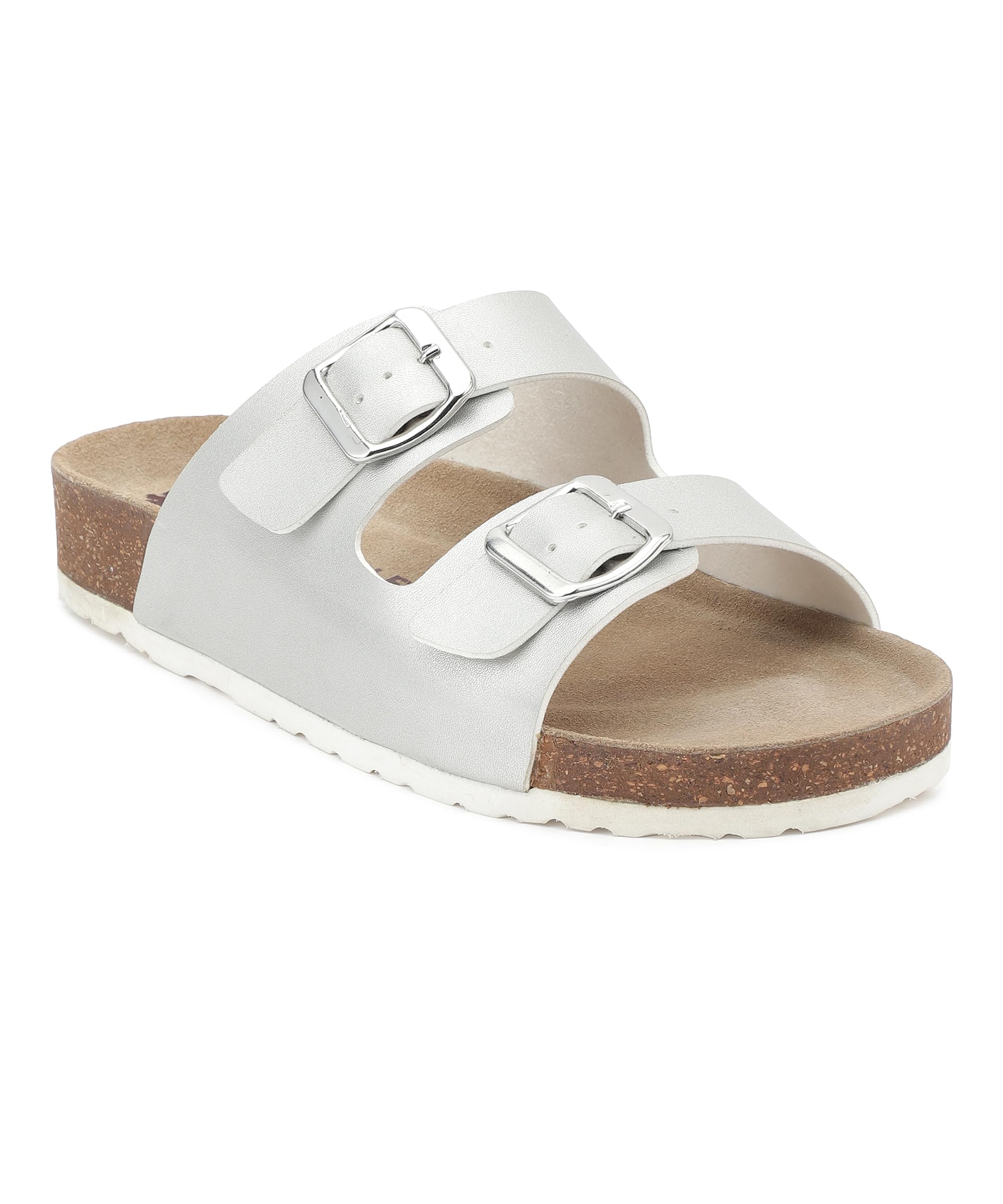 Women's Cork Footbed Sandal,Slip On Entry,(Size 36-41) PU, Casual Lounging Slipper, EVA Sole, Flat Heel, Amelia 2.0-image-40