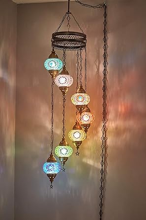 Moroccan pendant light plug in Clearance