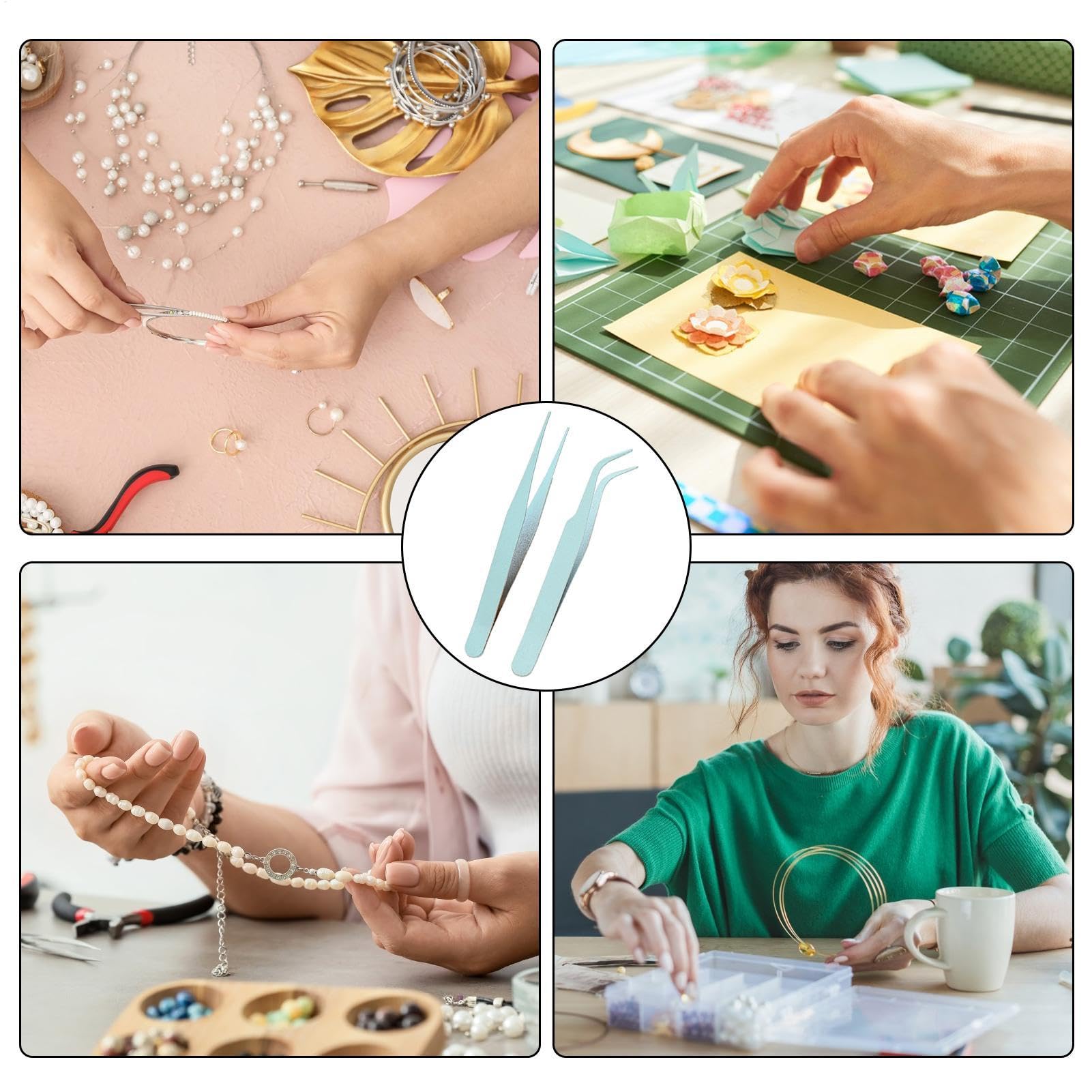 Pinzas de codo para pegatinas de acero inoxidable para scrapbooking
