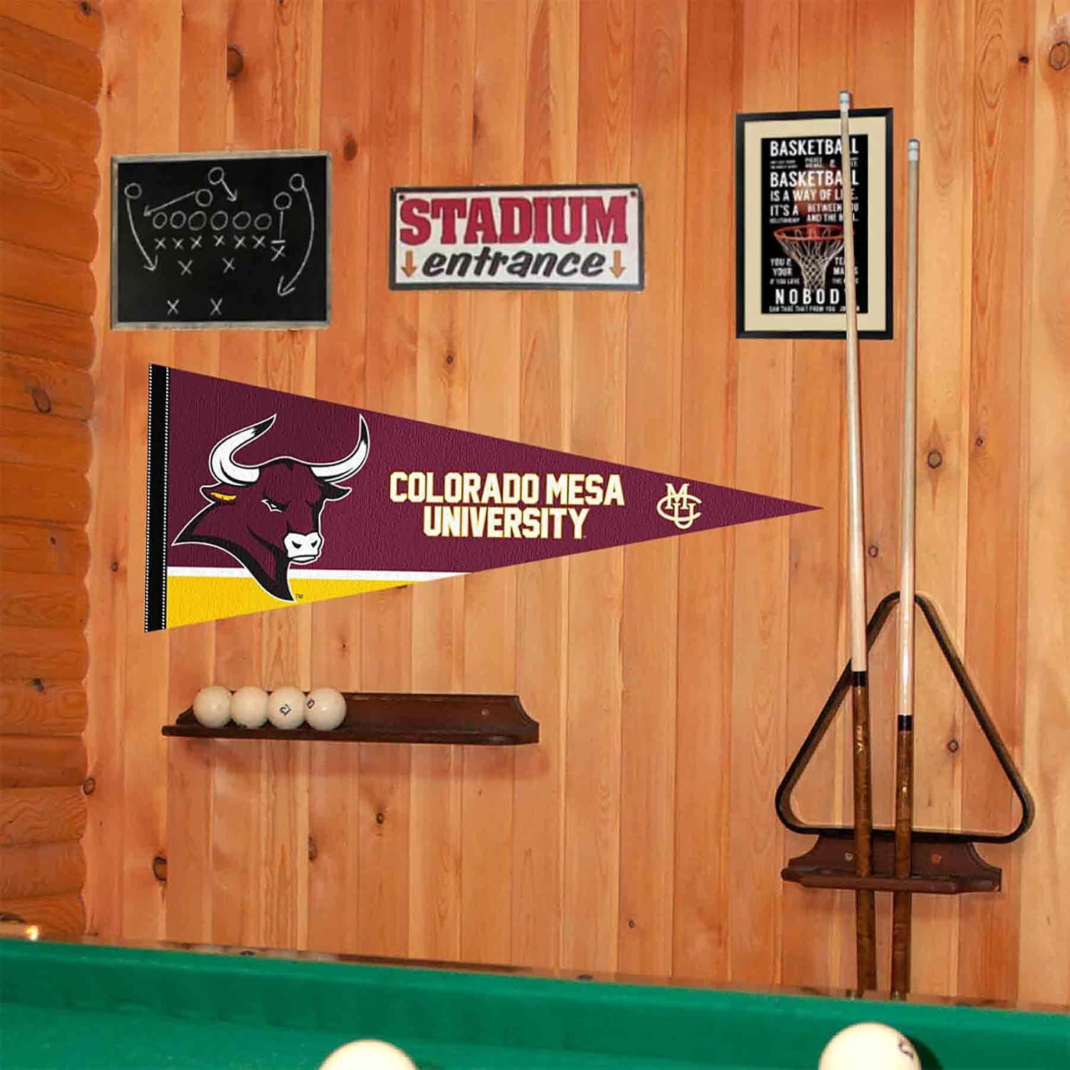 Colorado Mesa Mavericks Wordmark Logo Pennant Flag