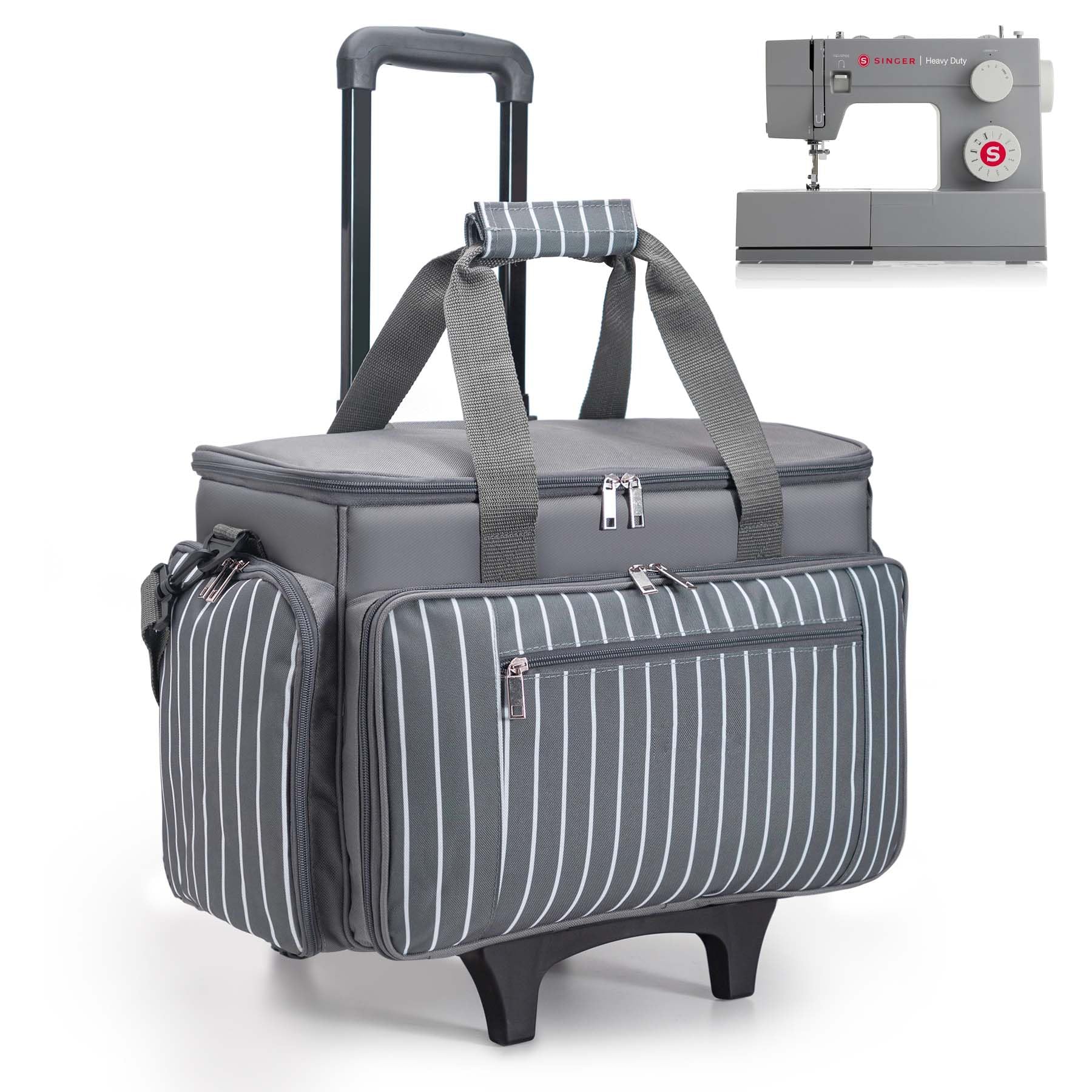 Sewing Machine Rolling Totes Craft Carrying Case Rolling Sewing