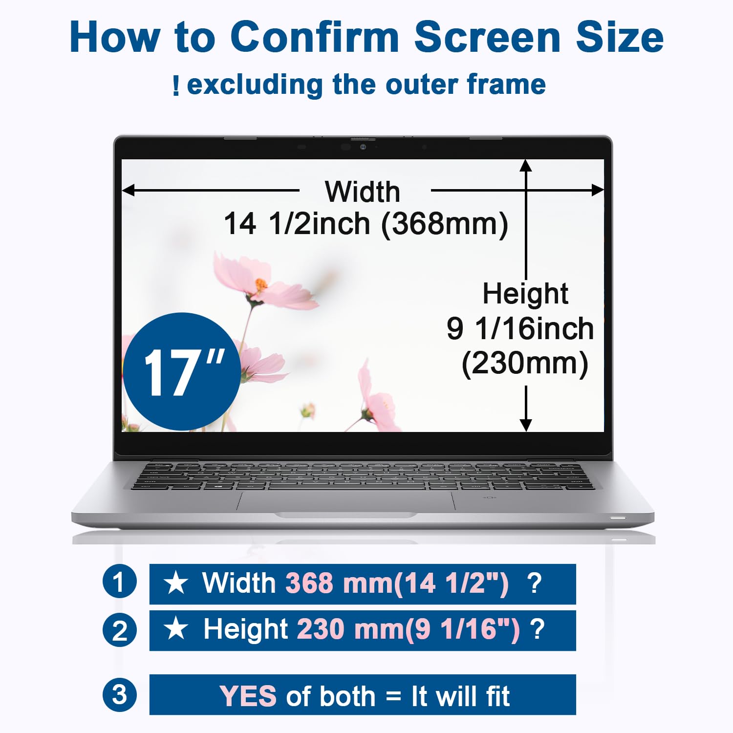 IPROKKO Pellicola Privacy Per Laptop 17 Pollici 16:9 - Filtro Anti Luce Blu E Antiriflesso, Rimovibile
