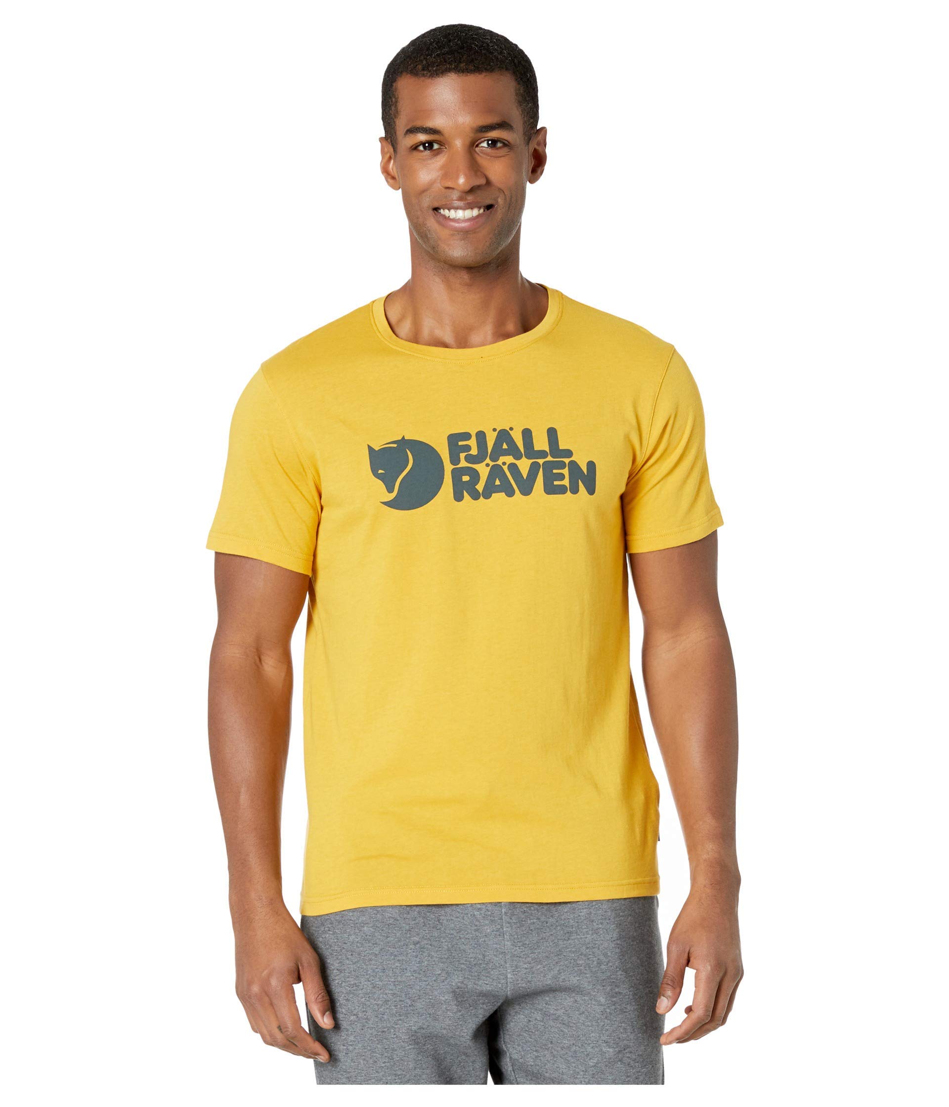 FJALLRAVEN Men's Fjällräven Logo T-shirt M T Shirt, Ochre, XXL
