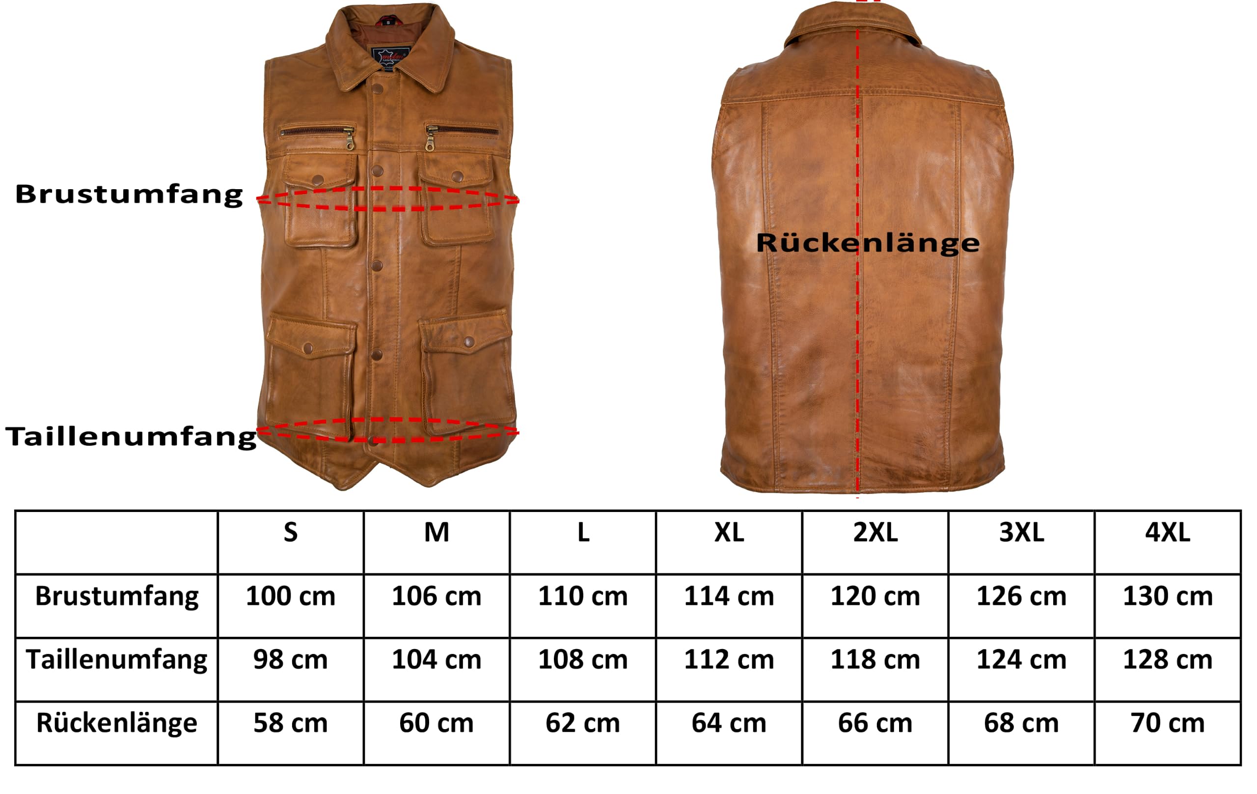 MDM Gilet en Cuir d'Agneau Nappa Véritable pour Homme