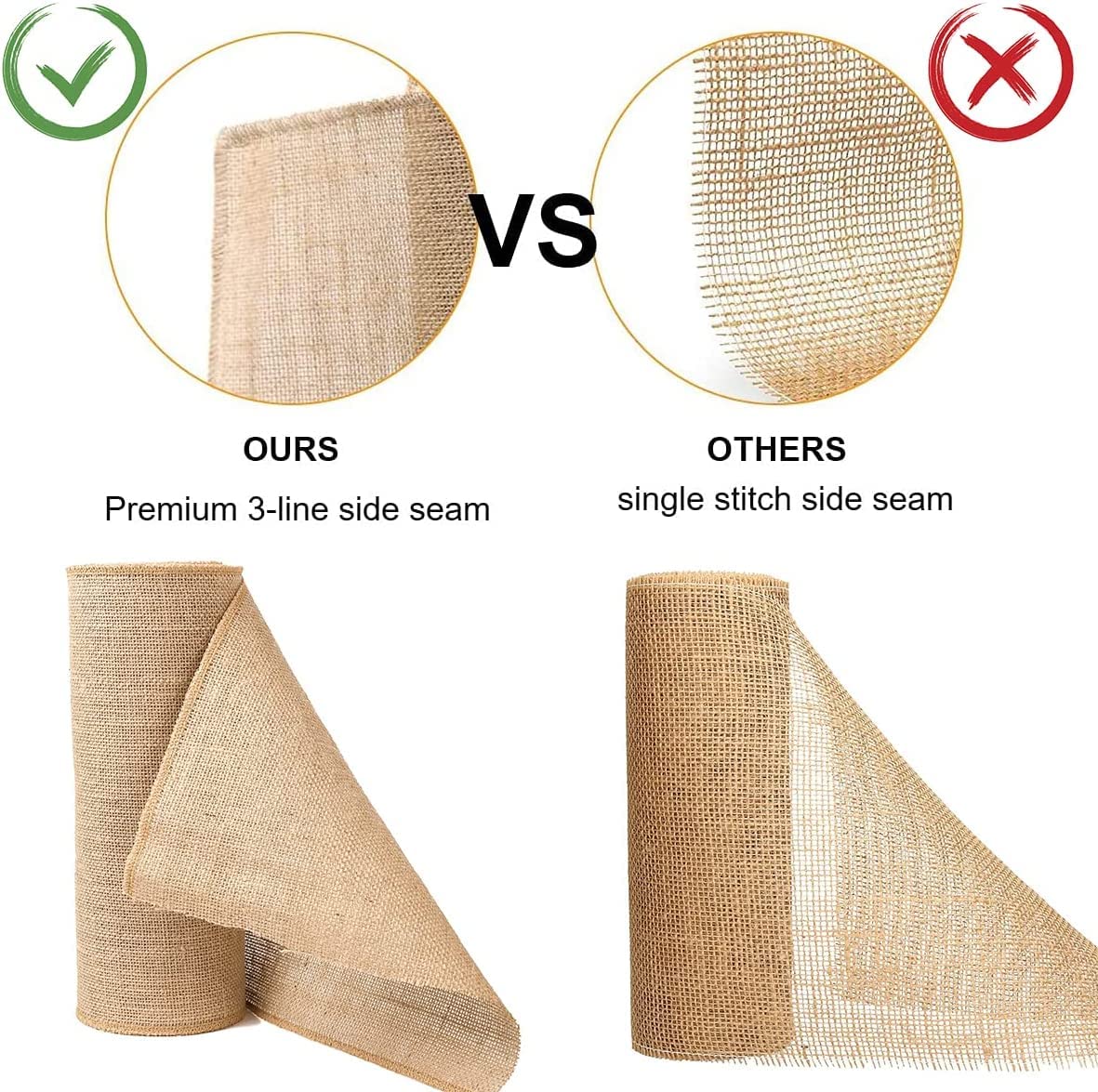 Chemin De Table Toile De Jute 30cm X 10m, Chemin De Table Jute