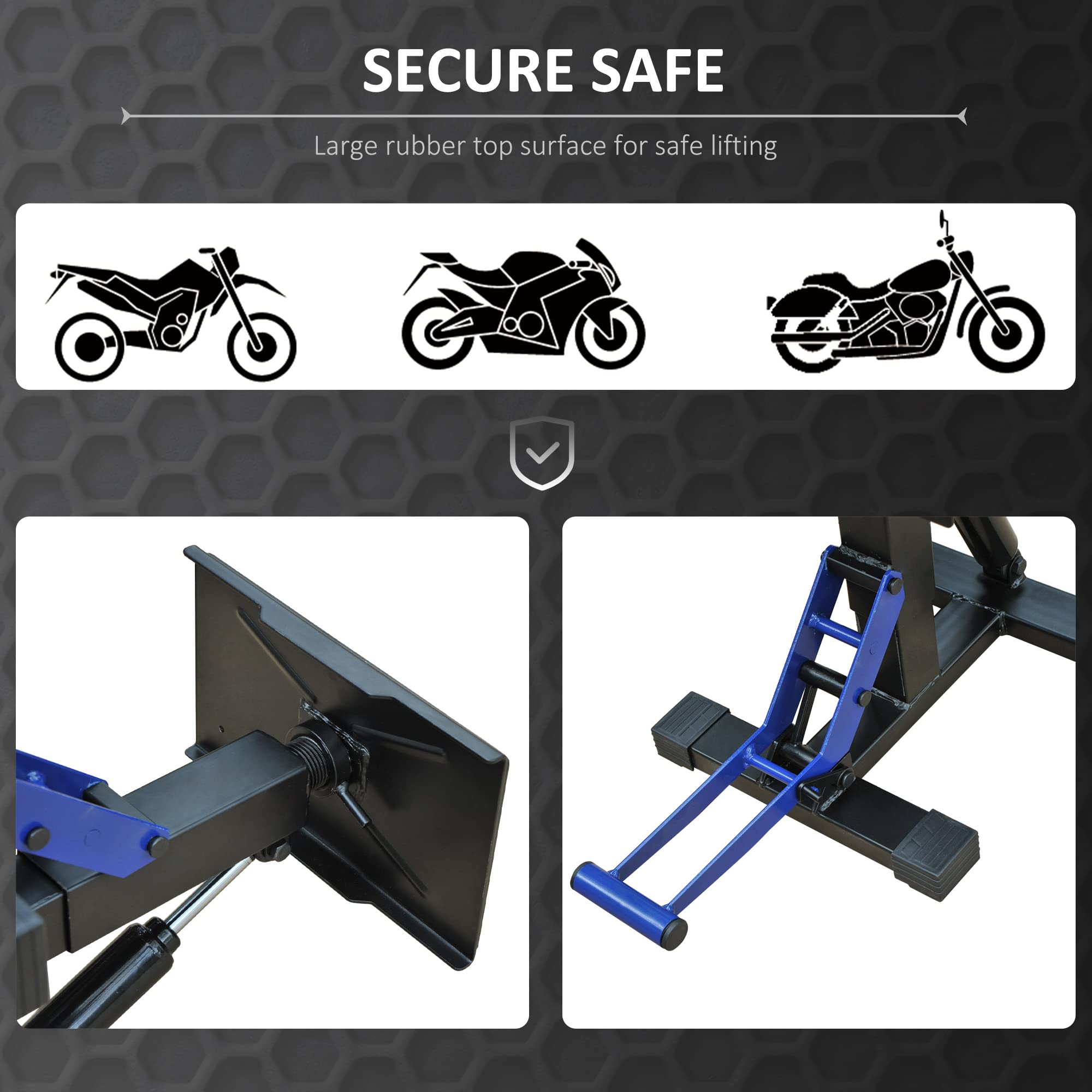 Portable Adjustable Steel Motorcycle Lift Stand/Bike Repair Rack