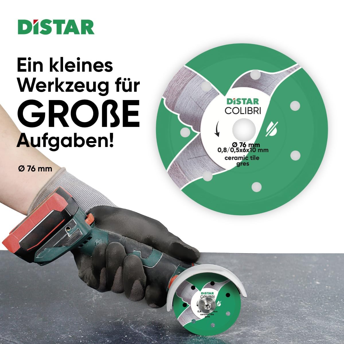 DiSTAR Colibri Disque à tronçonner 76 mm x 10 mm, ultra fin, 0,8 mm