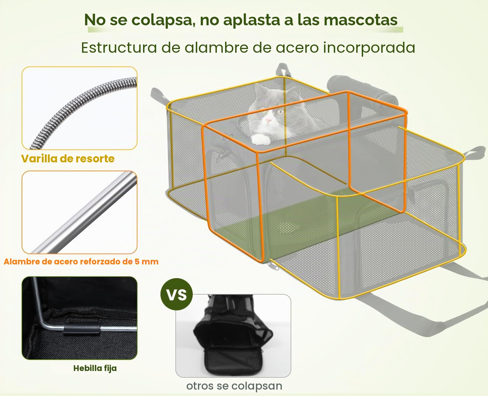 Pecute Transportín para Gatos Extensible, Aprobado por Aerolíneas, Bolso Suave Transpirable hasta 5kg/12lbs, Plegable para Viajes, Aire Libre y Camping, Gris Oscuro