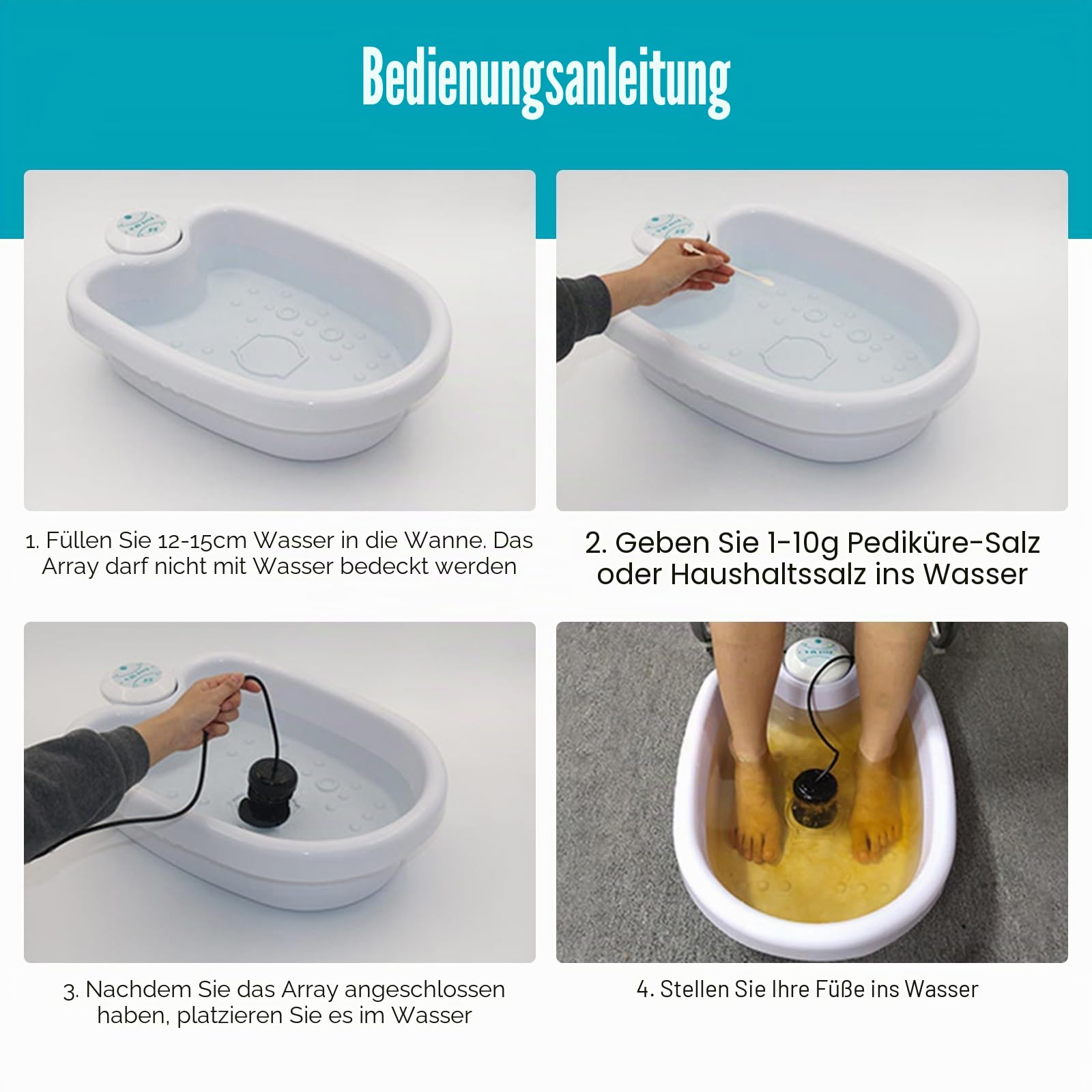 Tragbarer Ionen-Spa für die Füße, Entgiftungs- und Massagegerät, ohne Becken