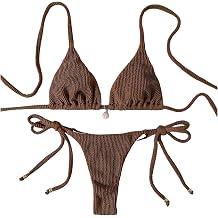 SHENHE Womens Sexy Brazilian Bikini Set Halter Triangle 2 Piece Swimsuits